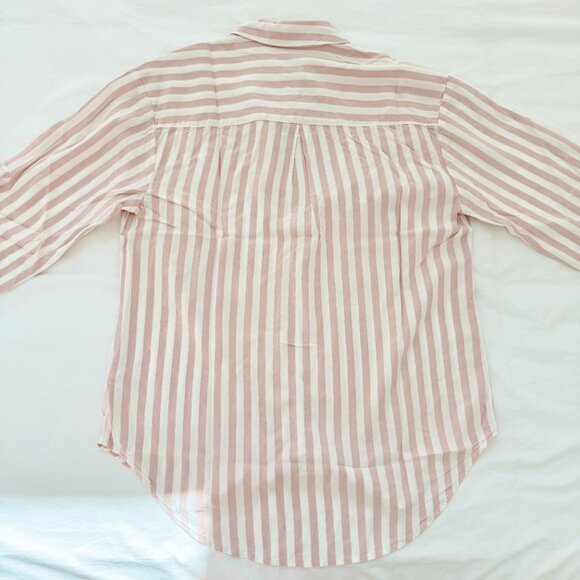 NEW a new day pink and cream stripe button front shirt NWT size S Small - Picture 3 of 4
